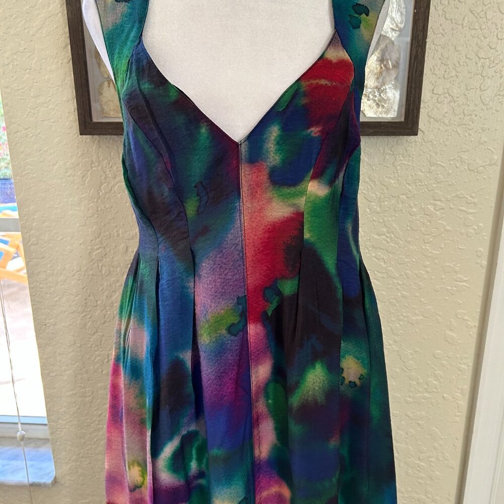 Anthropologie A-Line Watercolor Maxi Dress - Picture 4 of 6